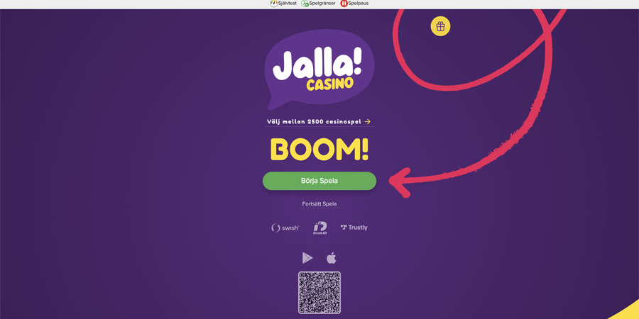 screenshot interface jalla casino